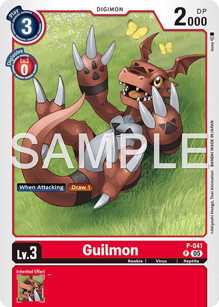 Guilmon P 041 Reprint P-041 P (Advanced Booster Digimon Generation)  - Foil