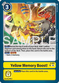 Yellow Memory Boost Reprint P-037 SR (Advanced Booster Digimon Generation)  - Foil