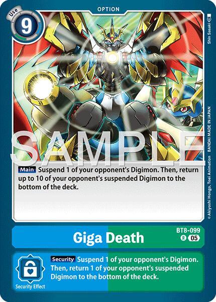 Giga Death Reprint BT8-099 R (Advanced Booster Digimon Generation)  - Foil