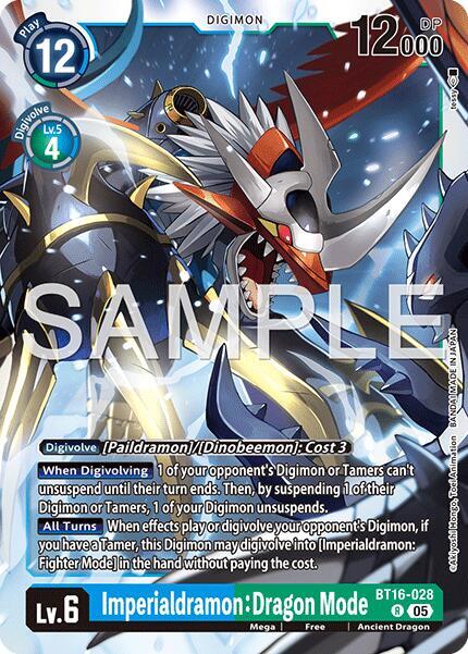 Imperialdramon Dragon Mode BT16 028 Reprint BT16-028 R (Advanced Booster Digimon Generation)  - Foil
