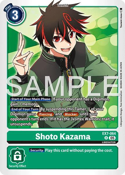 Shoto Kazama Reprint EX7-064 R (Advanced Booster Digimon Generation)  - Foil