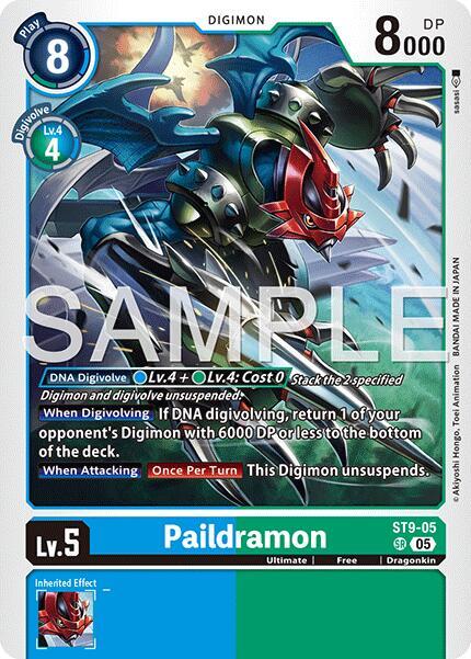 Paildramon ST9 05 Reprint ST9-05 SR (Advanced Booster Digimon Generation)  - Foil