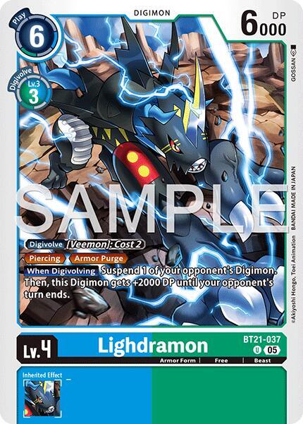 Lighdramon Reprint BT21-037 U (Advanced Booster Digimon Generation)  - Foil