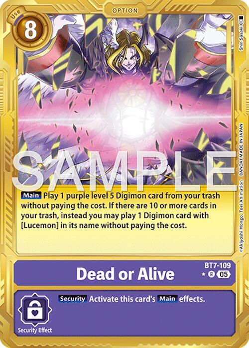 Dead or Alive Gold Border BT7-109 R (Advanced Booster Digimon Generation)  - Foil