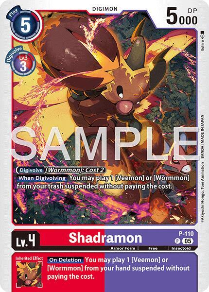 Shadramon P 110 Reprint P-110 P (Advanced Booster Digimon Generation)  - Foil