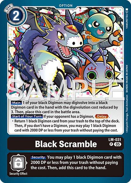 Black Scramble Reprint LM-031 P (Advanced Booster Digimon Generation)  - Foil