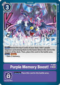 Purple Memory Boost Reprint P-040 SR (Advanced Booster Digimon Generation)  - Foil