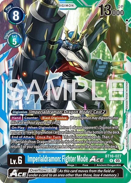 Imperialdramon Fighter Mode ACE BT16 027 Reprint BT16-027 R (Advanced Booster Digimon Generation)  - Foil