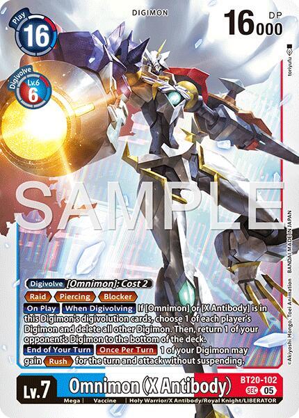 Omnimon X Antibody Reprint BT20-102 SEC (Advanced Booster Digimon Generation)  - Foil