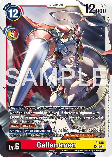 Gallantmon P 186 Reprint P-186 P (Advanced Booster Digimon Generation)  - Foil