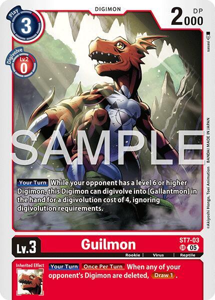 Guilmon ST7 03 Reprint ST7-03 SR (Advanced Booster Digimon Generation)  - Foil