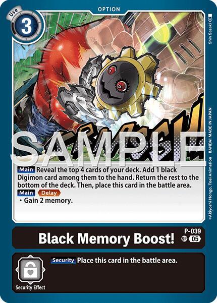 Black Memory Boost Reprint P-039 SR (Advanced Booster Digimon Generation)  - Foil