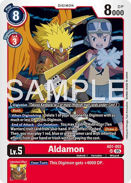 Aldamon AD1-002 SR (Advanced Booster Digimon Generation)  - Foil