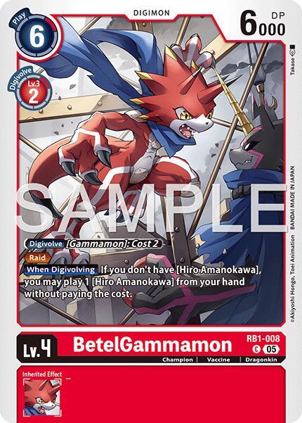 BetelGammamon RB1 008 Reprint RB1-008 C (Advanced Booster Digimon Generation)  - Foil
