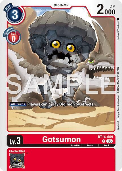 Gotsumon Reprint BT14-009 C (Advanced Booster Digimon Generation)  - Foil