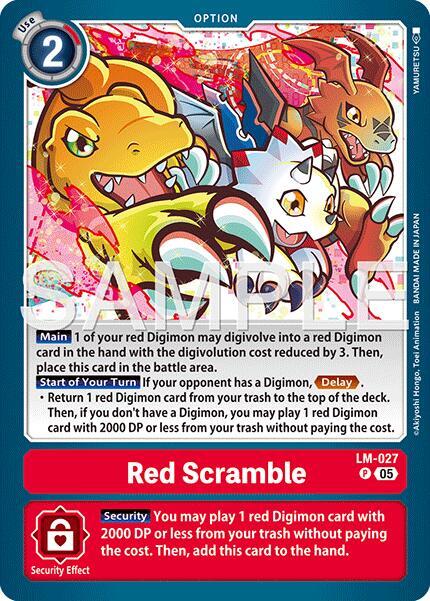 Red Scramble Reprint LM-027 P (Advanced Booster Digimon Generation)  - Foil