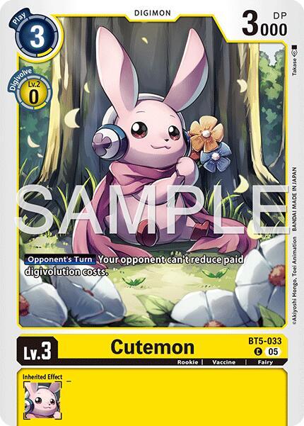 Cutemon Reprint BT5-033 C (Advanced Booster Digimon Generation)  - Foil