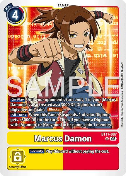 Marcus Damon BT17 087 Reprint BT17-087 R (Advanced Booster Digimon Generation)  - Foil