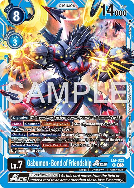 Gabumon Bond of Friendship ACE Reprint LM-022 P (Advanced Booster Digimon Generation)  - Foil