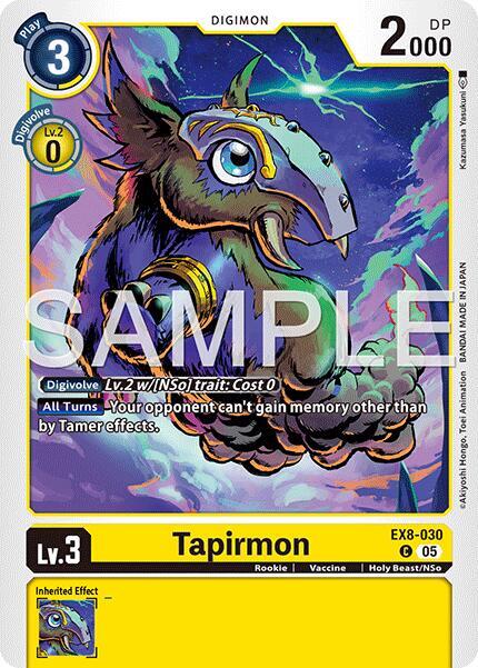 Tapirmon Reprint EX8-030 C (Advanced Booster Digimon Generation)  - Foil