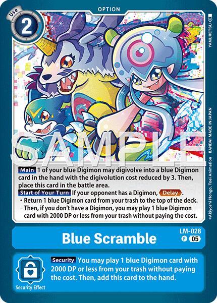 Blue Scramble Reprint LM-028 P (Advanced Booster Digimon Generation)  - Foil