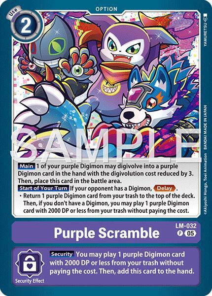 Purple Scramble Reprint LM-032 P (Advanced Booster Digimon Generation)  - Foil
