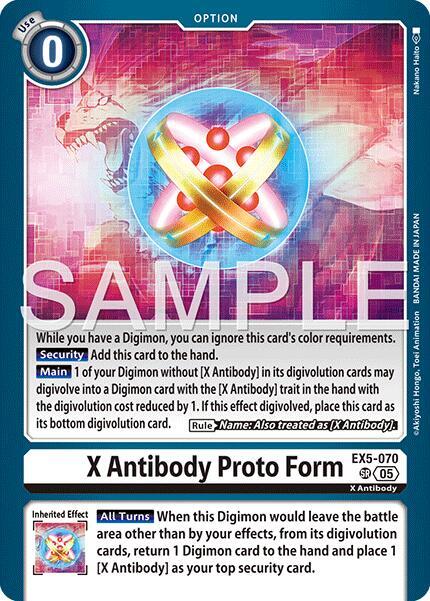 X Antibody Proto Form Reprint EX5-070 SR (Advanced Booster Digimon Generation)  - Foil
