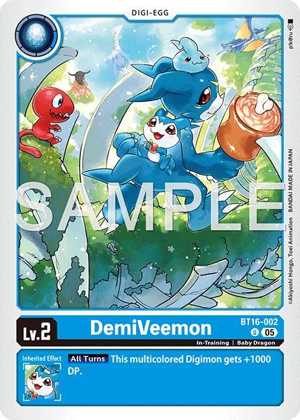 DemiVeemon BT16 002 Reprint BT16-002 U (Advanced Booster Digimon Generation)  - Foil