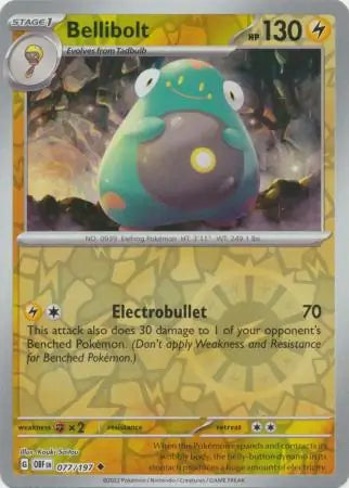 Bellibolt 077/197 (SV03: Obsidian Flames)  - Reverse Holofoil