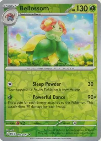 Bellossom 003/197 (SV03: Obsidian Flames)  - Reverse Holofoil