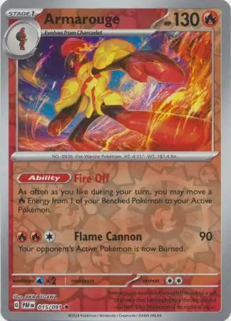 Armarouge 015/091 (SV: Paldean Fates)  - Reverse Holofoil