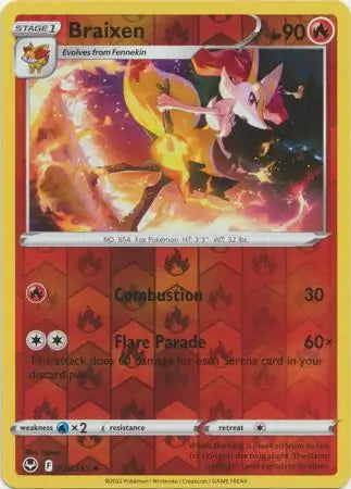 Braixen 026/195 (SWSH12: Silver Tempest)  - Reverse Holofoil