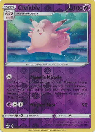 Clefable 054/172 (SWSH09: Brilliant Stars)  - Reverse Holofoil