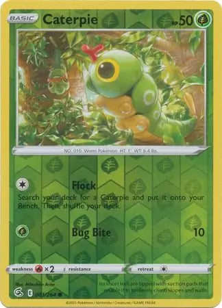 Caterpie 001/264 (SWSH08: Fusion Strike)  - Reverse Holofoil