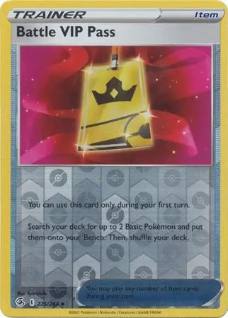 Battle VIP Pass 225/264 (SWSH08: Fusion Strike)  - Reverse Holofoil