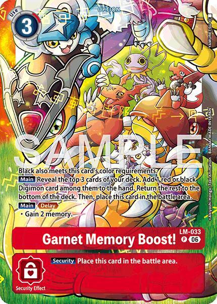 Garnet Memory Boost Alternate Art LM-033 P (Starter Deck 23: Beatbreak)  - Foil