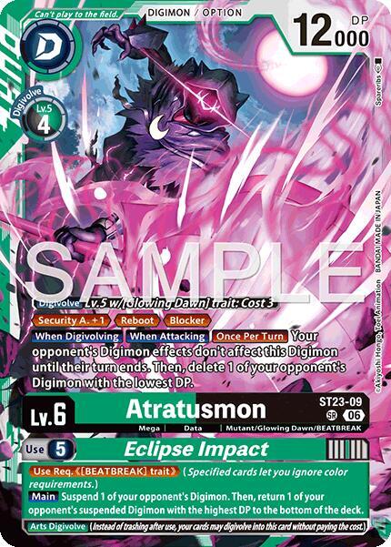 Atratusmon Eclipse Impact ST23-09 SR (Starter Deck 23: Beatbreak)  - Foil