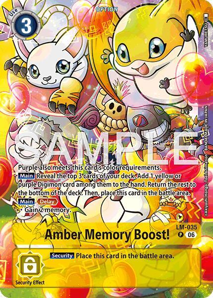 Amber Memory Boost Alternate Art LM-035 P (Starter Deck 23: Beatbreak)  - Foil