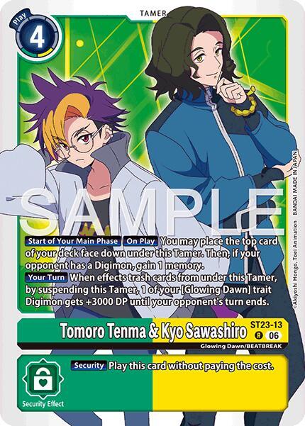 Tomoro Tenma and Kyo Sawashiro ST23-13 R (Starter Deck 23: Beatbreak)  - Foil