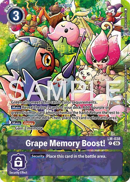 Grape Memory Boost Alternate Art LM-038 P (Starter Deck 23: Beatbreak)  - Foil