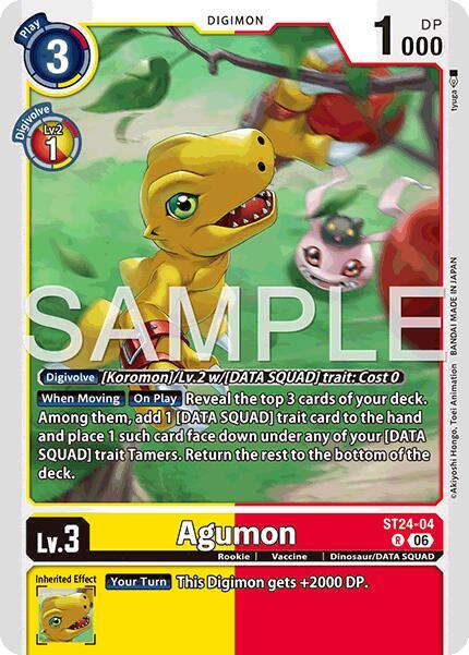 Agumon ST24-04 R (Starter Deck 24: Data Squad)  - Foil
