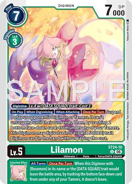 Lilamon ST24-10 U (Starter Deck 24: Data Squad) 