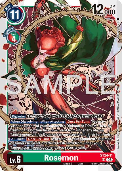 Rosemon ST24-11 SR (Starter Deck 24: Data Squad)  - Foil