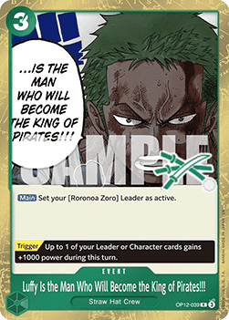 Luffy Is the Man Who Will Become the King of Pirates!!! OP12-039 (Learn Together Deck Set) 