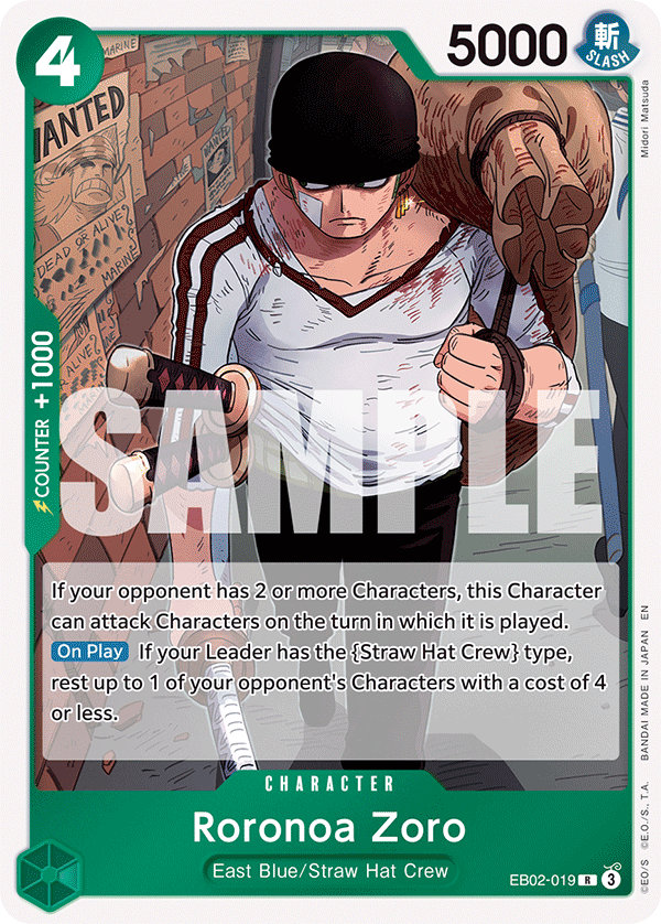 Roronoa Zoro EB02-019 (Learn Together Deck Set) 