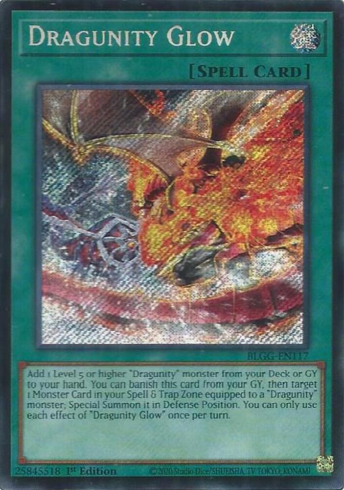 Dragunity Glow BLGG-EN117 (Battles of Legend: Glorious Gallery)  - 1st Edition