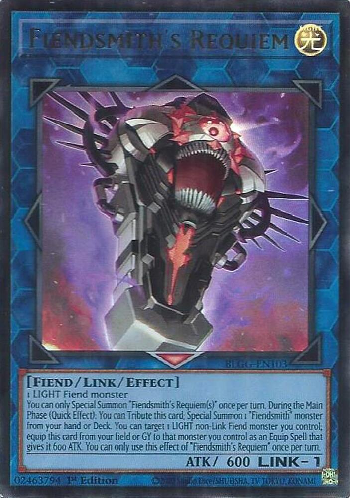 Fiendsmiths Requiem BLGG-EN103 (Battles of Legend: Glorious Gallery)  - 1st Edition