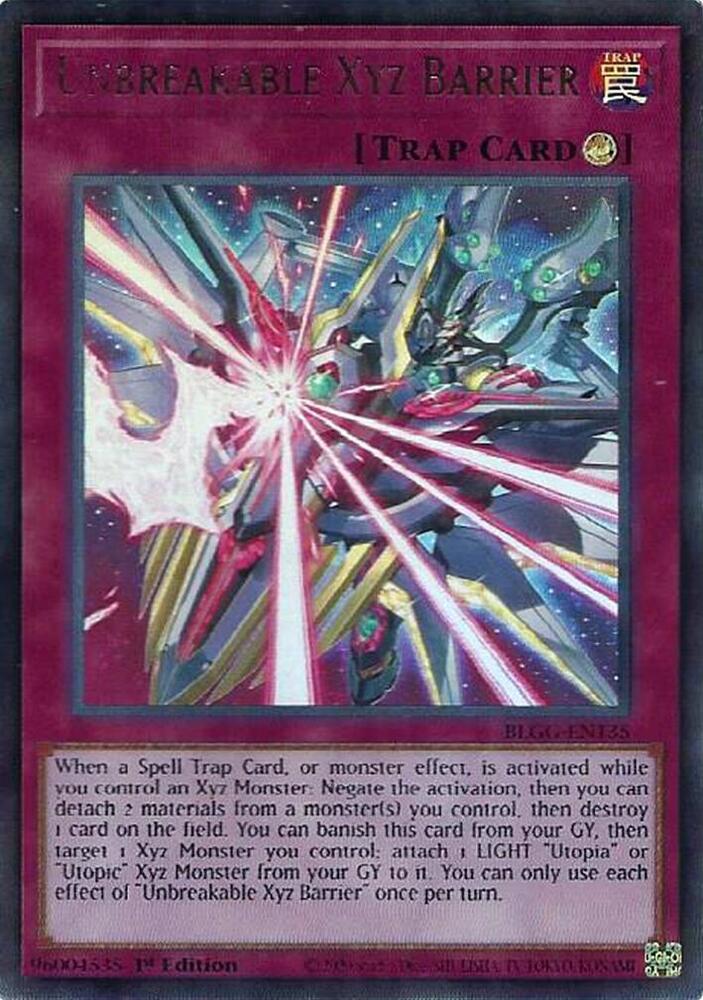 Unbreakable Xyz Barrier BLGG-EN135 (Battles of Legend: Glorious Gallery)  - 1st Edition