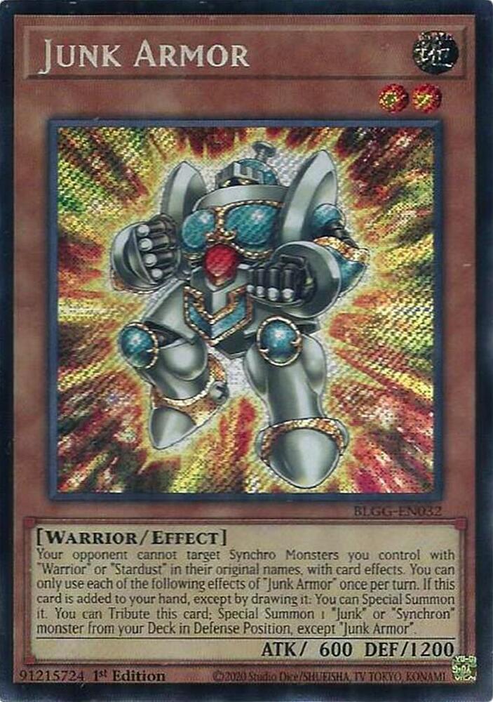 Junk Armor BLGG-EN032 (Battles of Legend: Glorious Gallery)  - 1st Edition