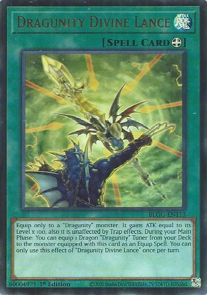 Dragunity Divine Lance BLGG-EN113 (Battles of Legend: Glorious Gallery)  - 1st Edition
